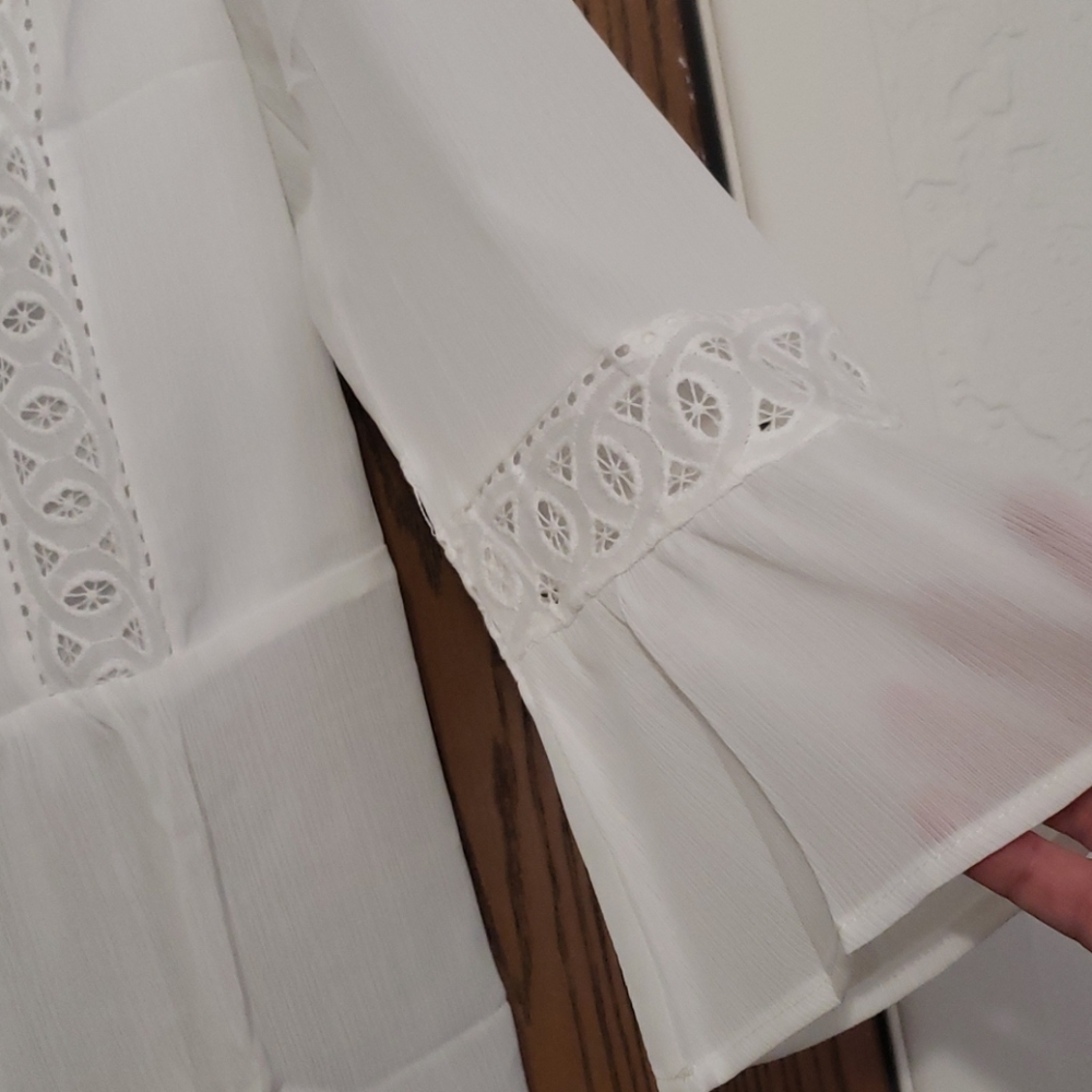 🎉HP🎉💞New boutique white lace ruffle top - Picture 10 of 12